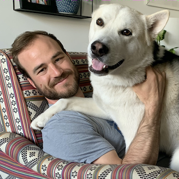 Jesse with his dog